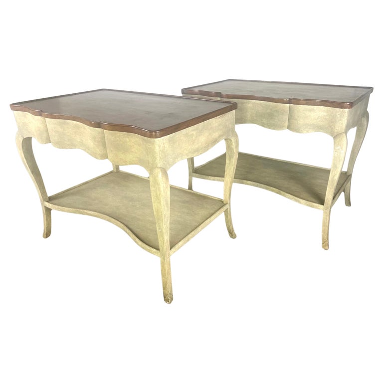 Pair of French Provincial Style Painted Tables, 20th Century