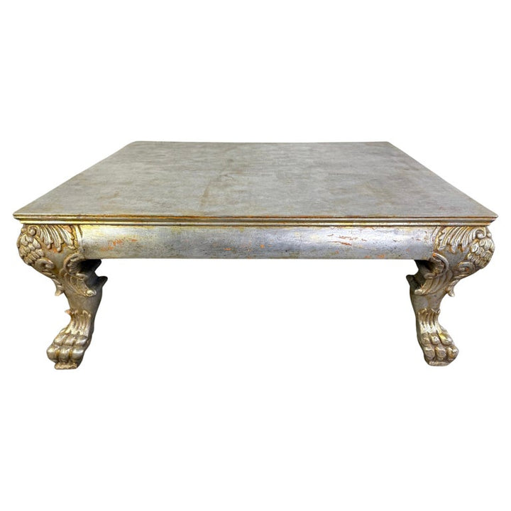 Italian Baroque Style Silvered Coffee Table