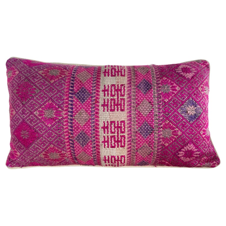 Antique Tribal Textile Lumbar Pillow