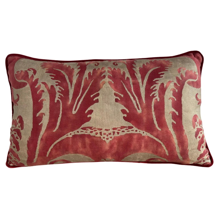 Fortuny Textile Pillow with Jeweled Velvet Back