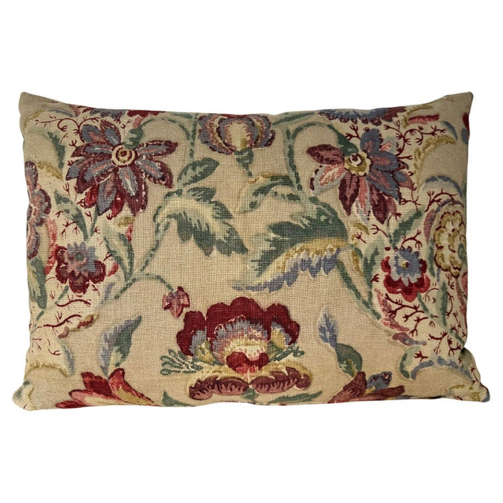 Printed Linen Floral Pillow