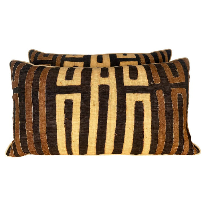 Pair of African Cuba Cloth Pillows