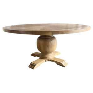 Rustic Walnut Pedestal Dining Table By Miamar Home