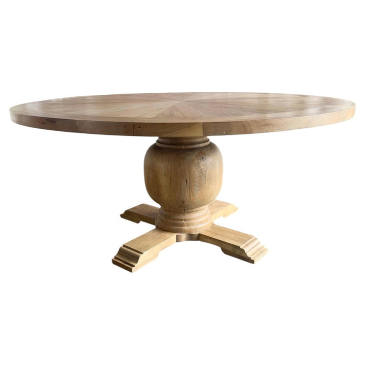 Rustic Walnut Pedestal Dining Table By Miamar Home