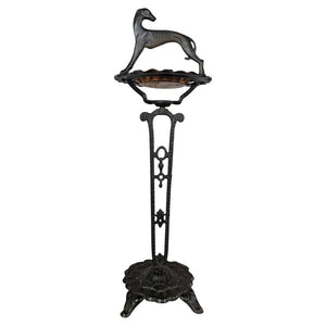 French Art Deco Whippet Smoking Stand, Cast Iron, Circa 1925-1930