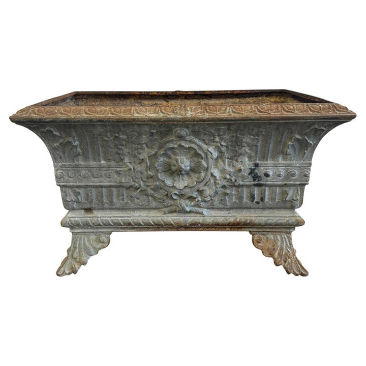 Antique French Cast Iron Jardinière Planter, Louis XVI Style, 1880
