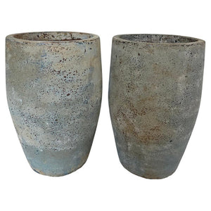 Atelier Vierkant Style Terra Cotta Planters-Pair