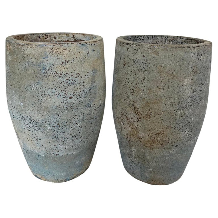 Atelier Vierkant Style Terra Cotta Planters-Pair