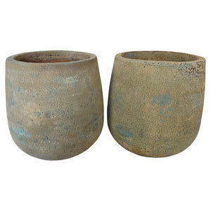 Pair of Monumental Crucible Planters - Atelier Vierkant Style Egg Pot