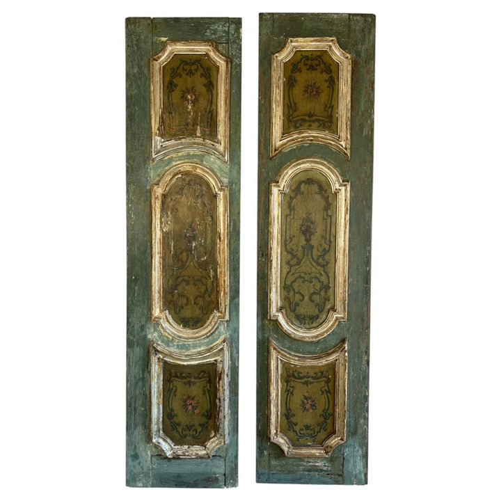 Pair of 19th C. Italian Venetian Baroque Boiserie Doors