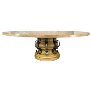 French Neoclassical Dining Table- Acanthus Pedestal