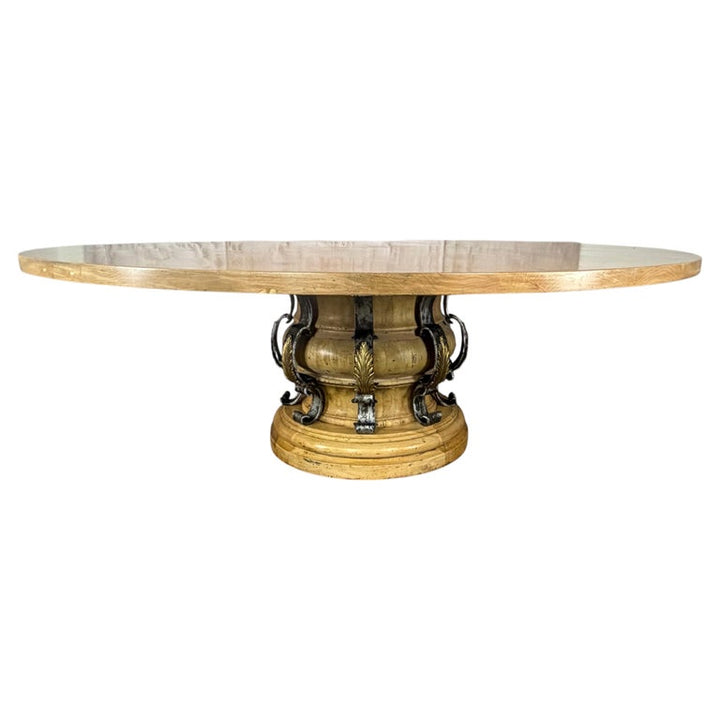 French Neoclassical Dining Table- Acanthus Pedestal