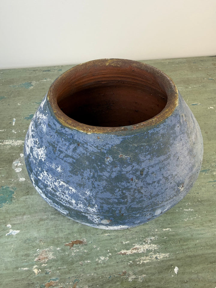 Rustic Blue Painted Pot/Planter