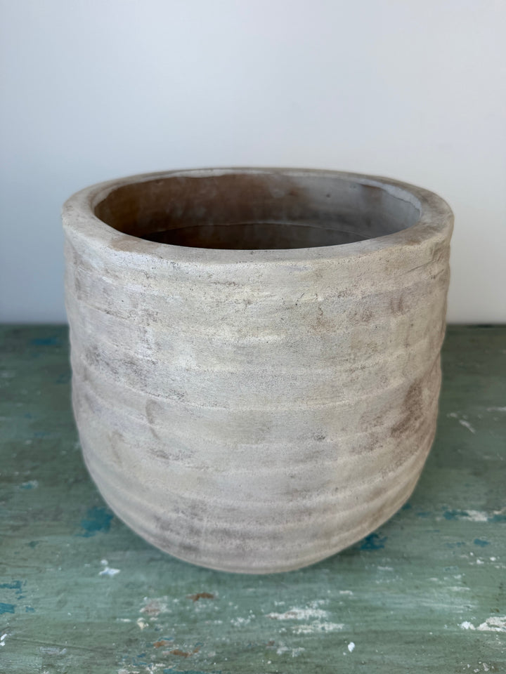 Weathered Grey Ceramic Planter