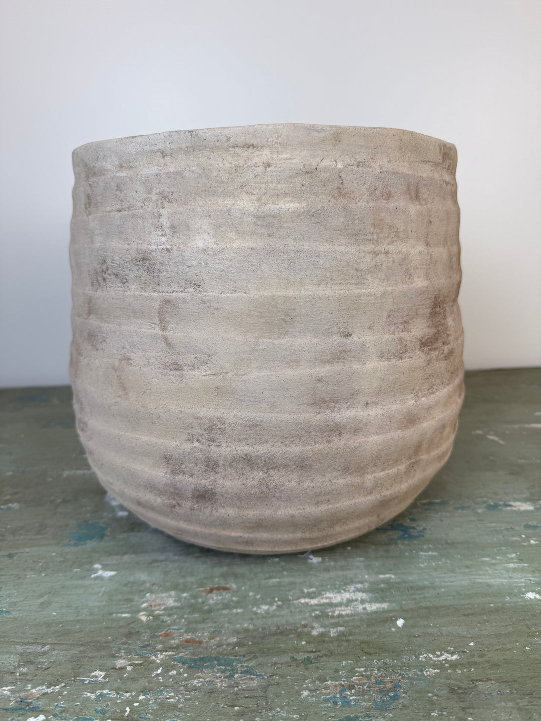 Weathered Grey Ceramic Planter