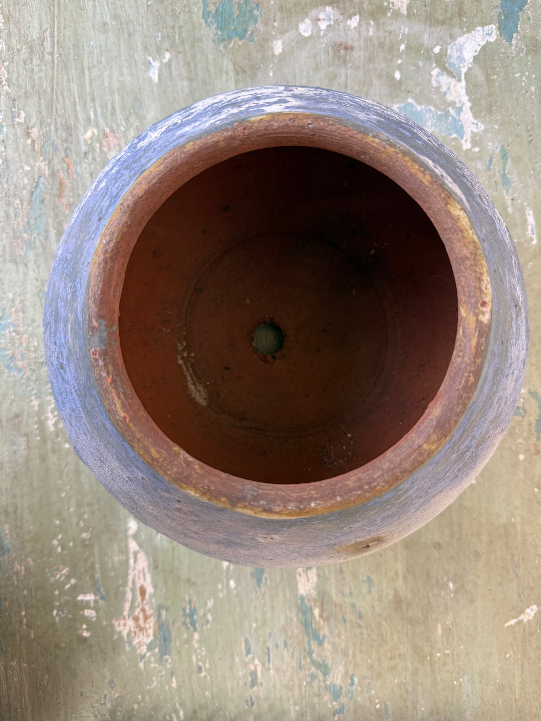 Rustic Blue Painted Pot/Planter