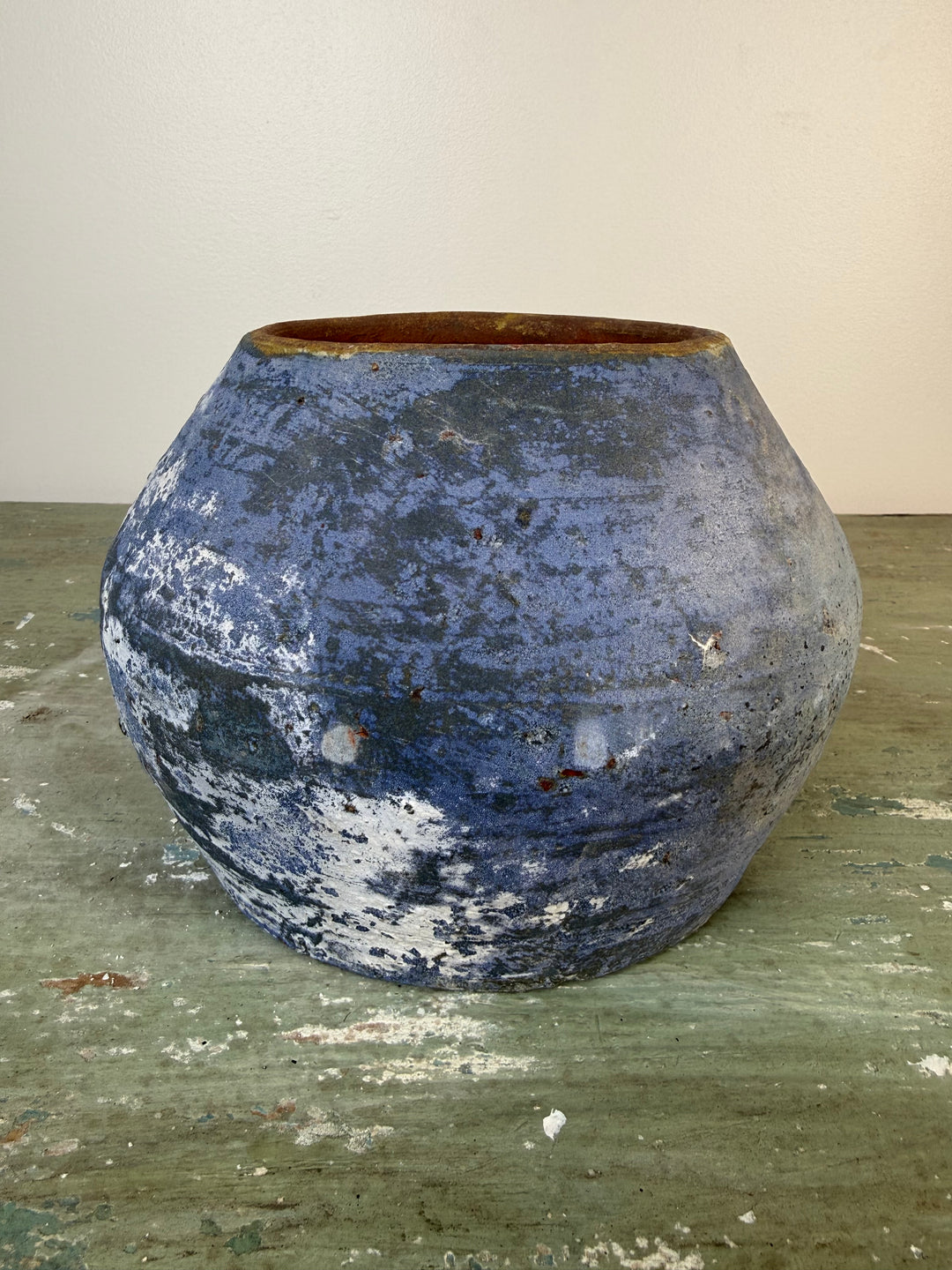 Rustic Blue Painted Pot/Planter