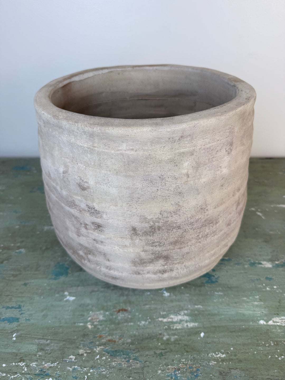 Weathered Grey Ceramic Planter