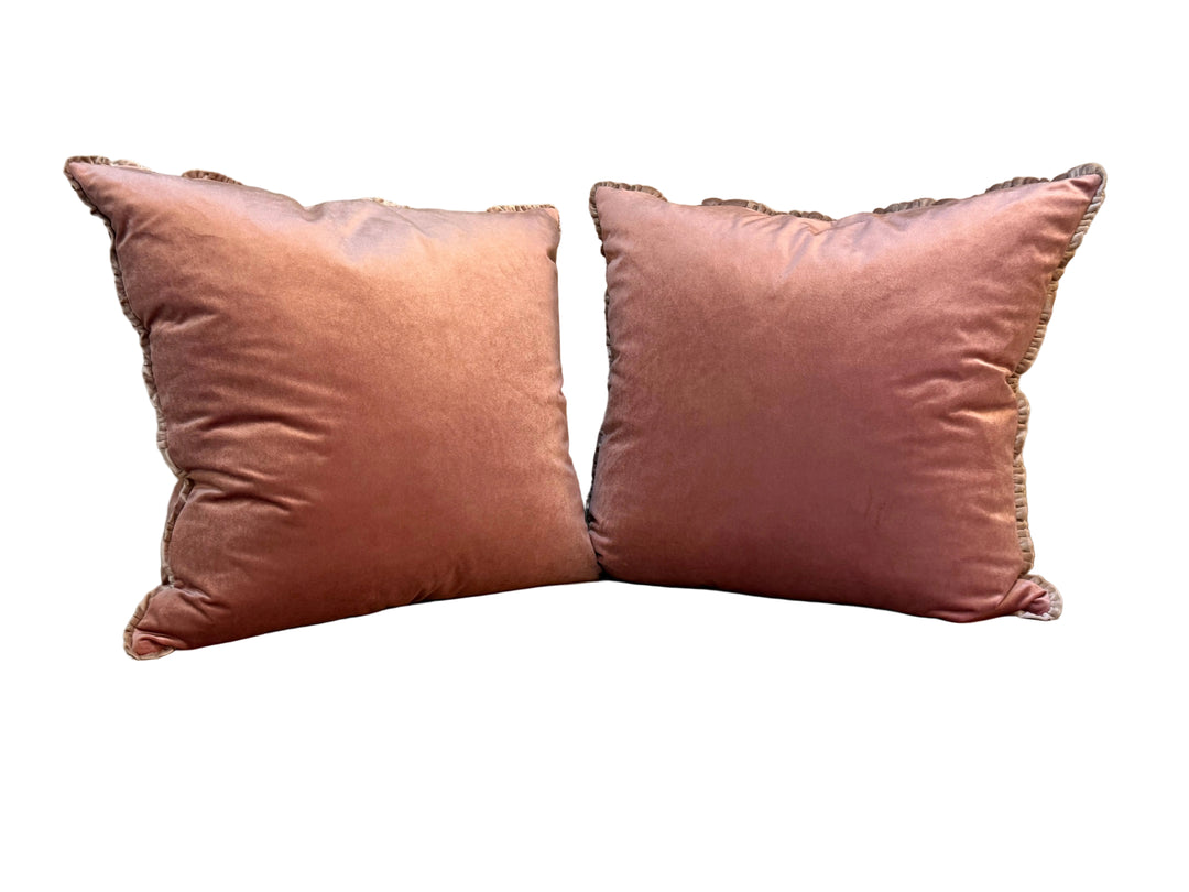 Velvet Ruffle Pillow Heirloom Collection