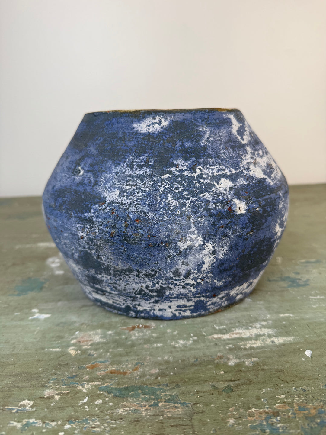 Rustic Blue Painted Pot/Planter
