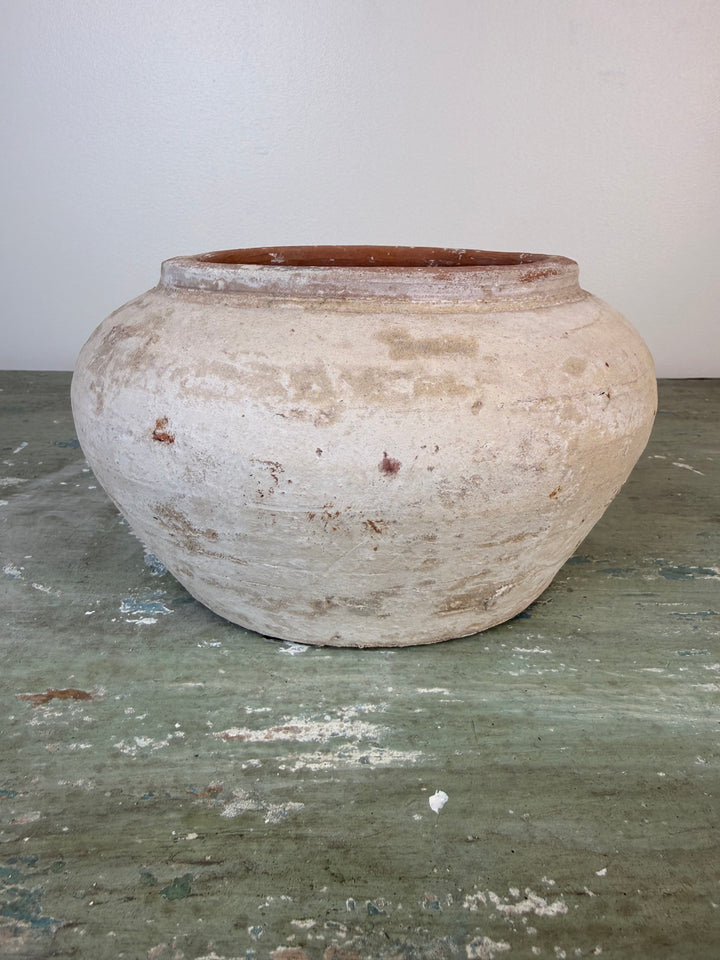Rustic Painted Ceramic Pot