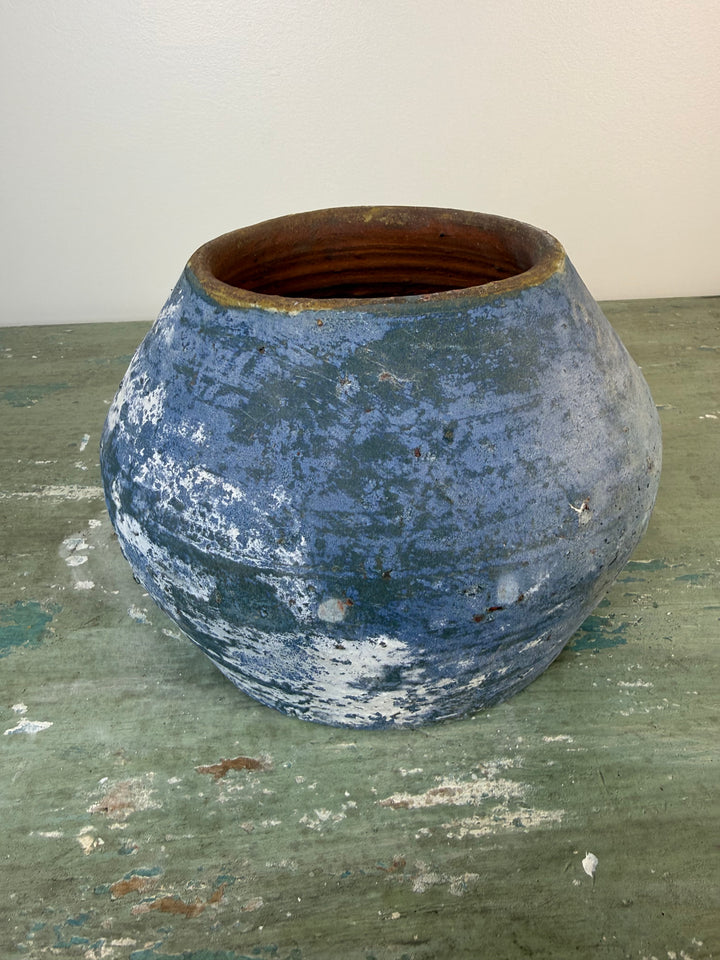 Rustic Blue Painted Pot/Planter