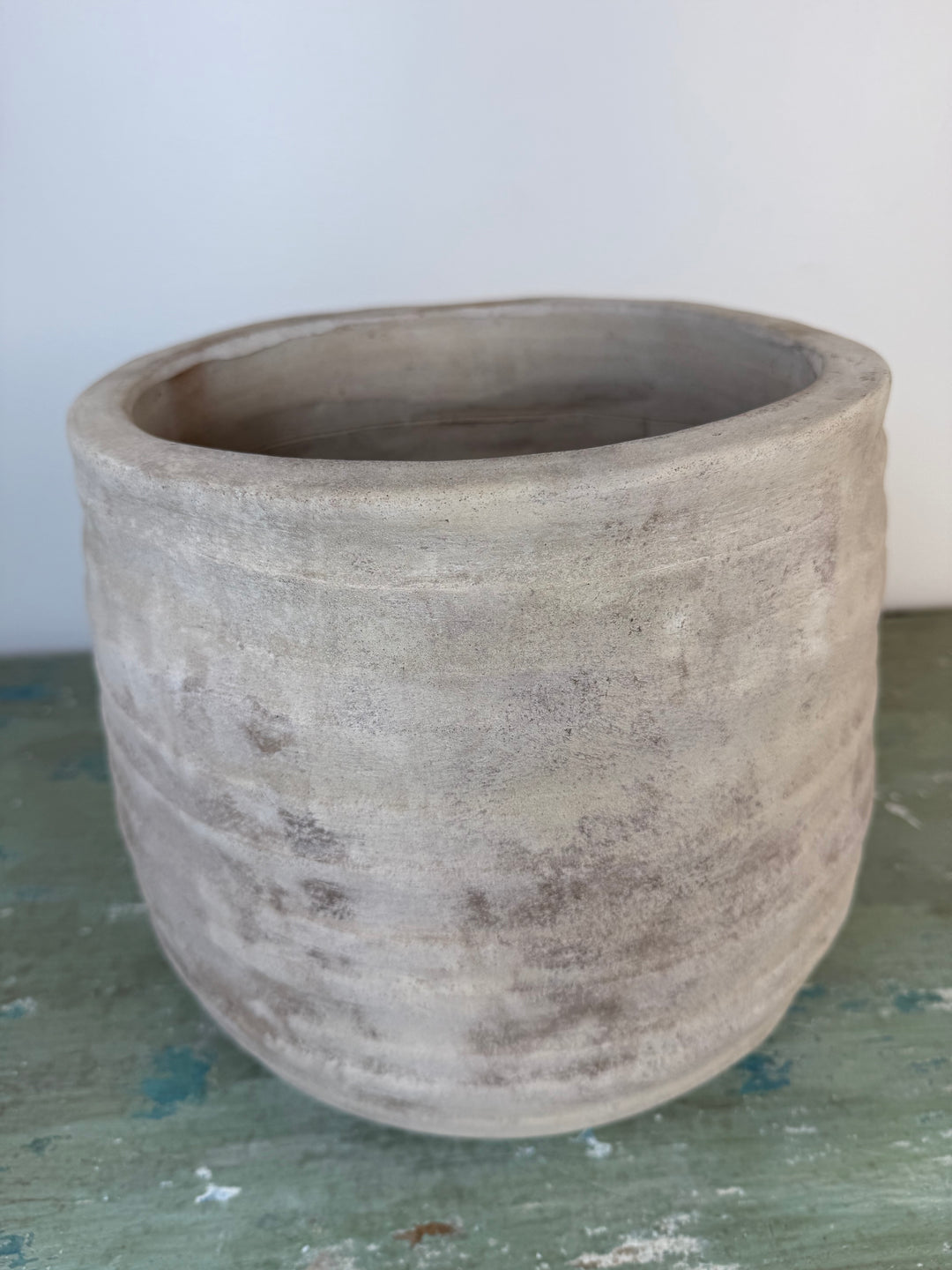 Weathered Grey Ceramic Planter