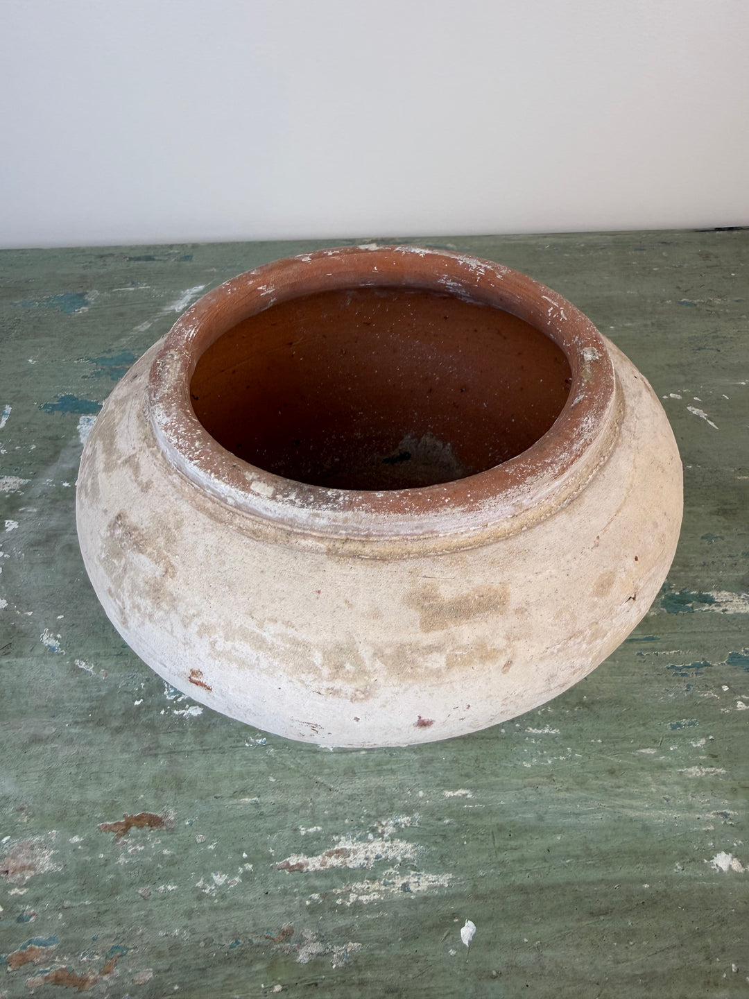 Rustic Painted Ceramic Pot