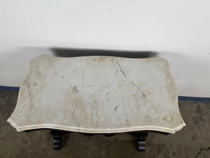 19th Century American Renaissance Revival Marble-Top Side Table