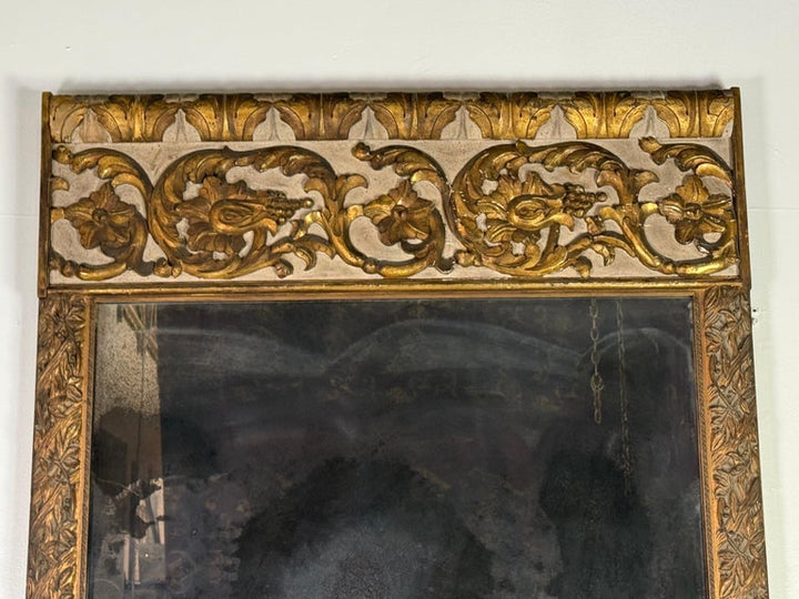 Italian Painted and Parcel-Gilt Mirror, 19th Century