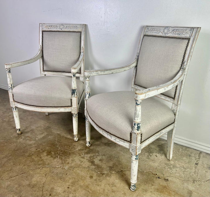 Pair of 19th C. Swedish Armchairs