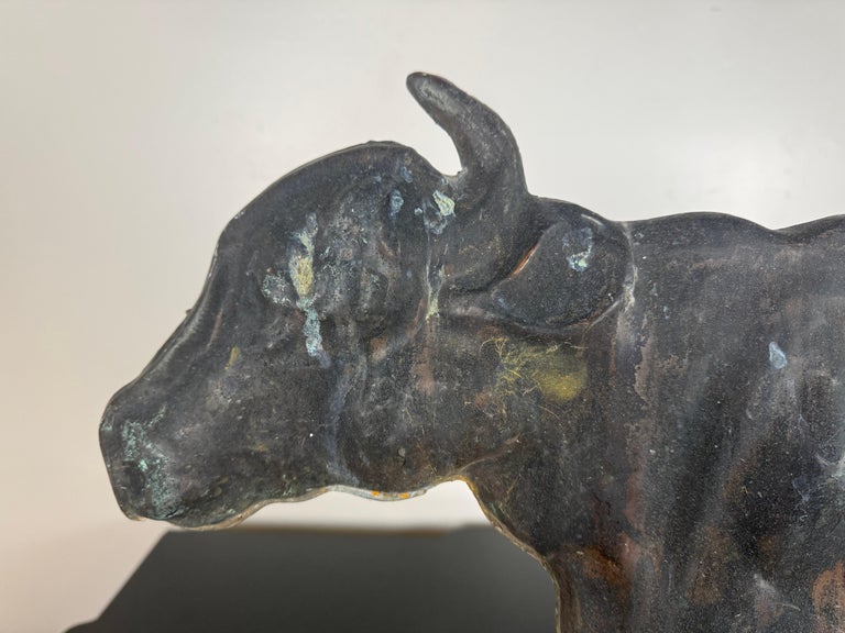 19th Century American Copper Bull Weathervane
