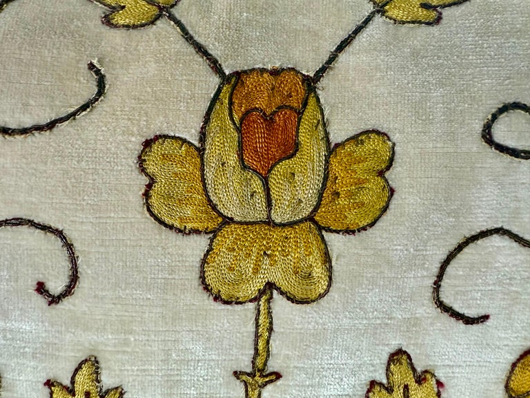 Pair of Pillows with 19th Century Hand-Applied Appliqués