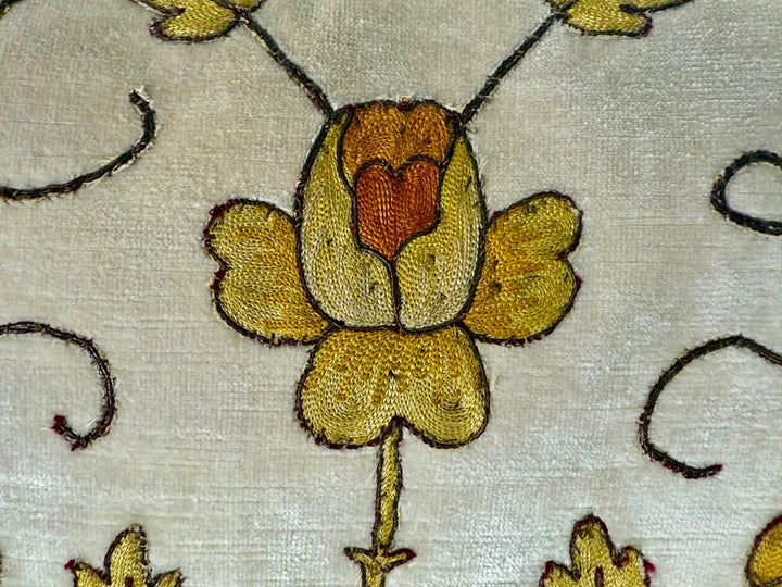 Pair of Pillows with 19th Century Hand-Applied Appliqués