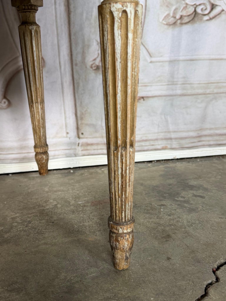 Antique French Louis XVI Style Painted Bergère Chair with Cane Back