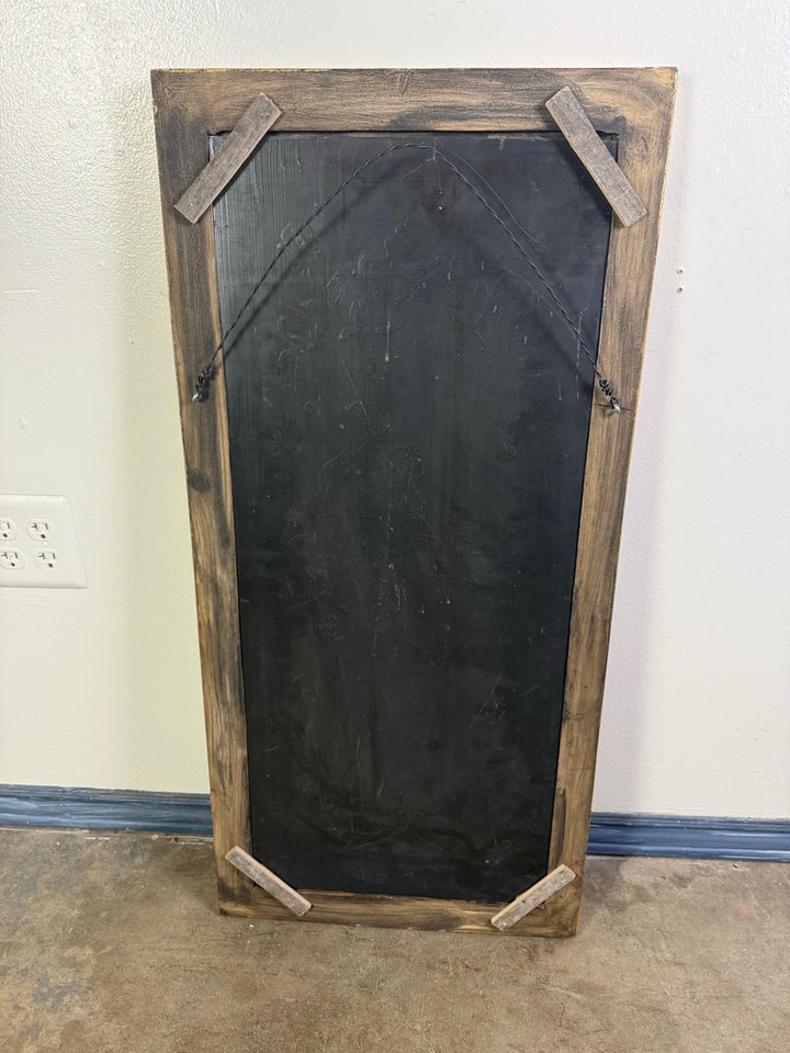 Pair of Reverse Painted Framed Mirror Panels
