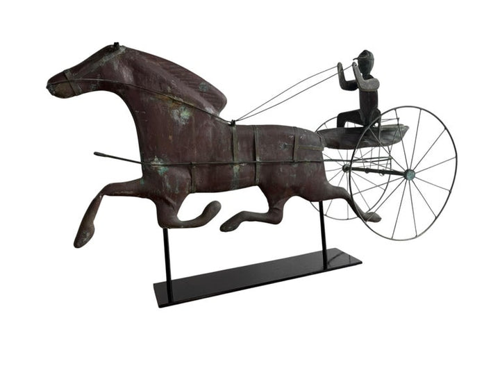 American Copper and Brass Sulky Driver Weather Vane