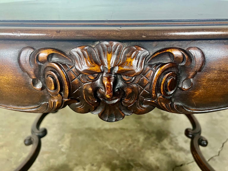 19th-century English Burl Walnut Coffee Table