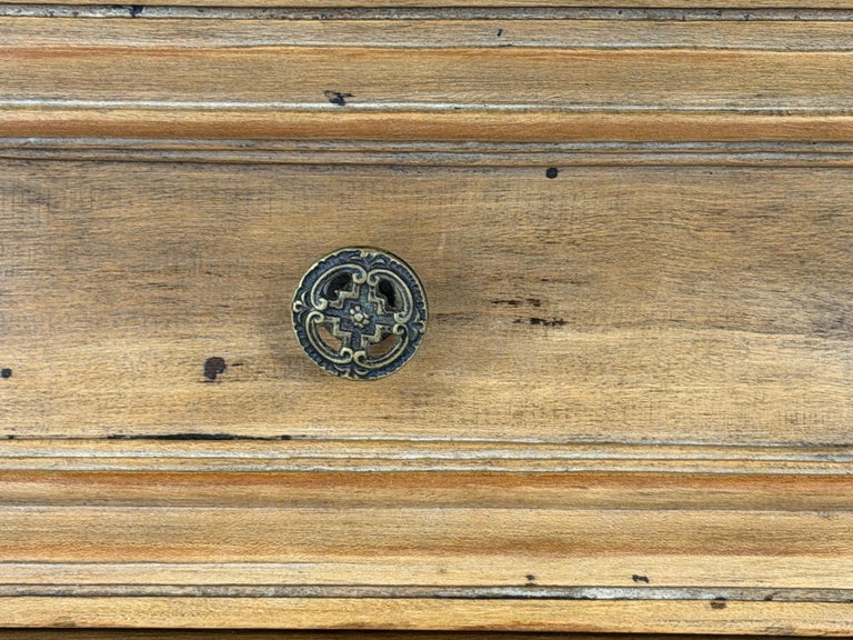 Antique French Louis XV Bombe Commode - Bleached Oak