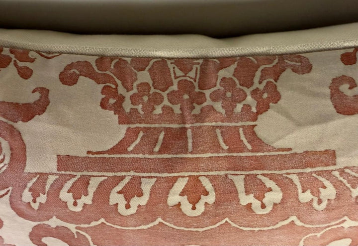 Pair of Fortuny Textile Pillows with Classical Urn Motif
