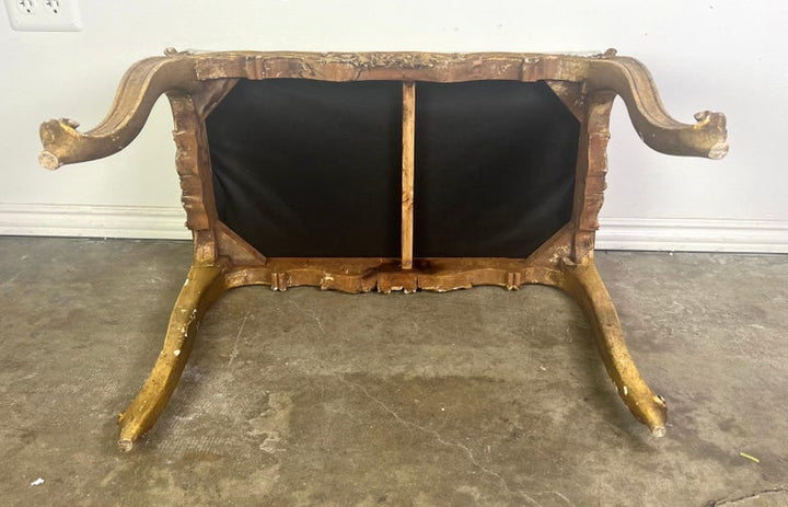 French Louis XV Style Gilt Wood Bench