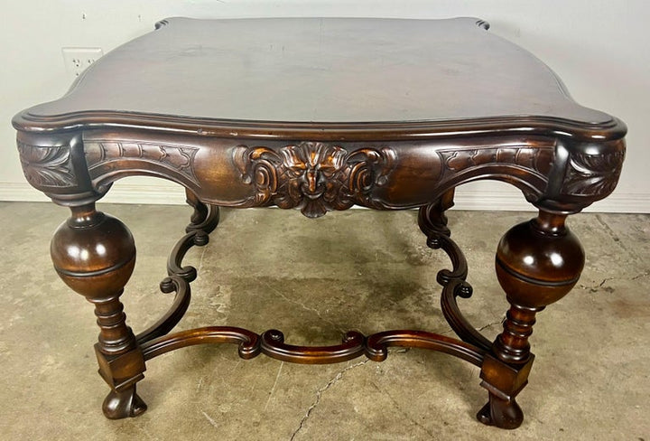 19th-century English Burl Walnut Coffee Table