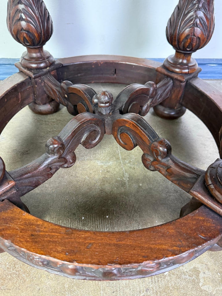 19th Century Italian Renaissance Revival Carved Walnut Table