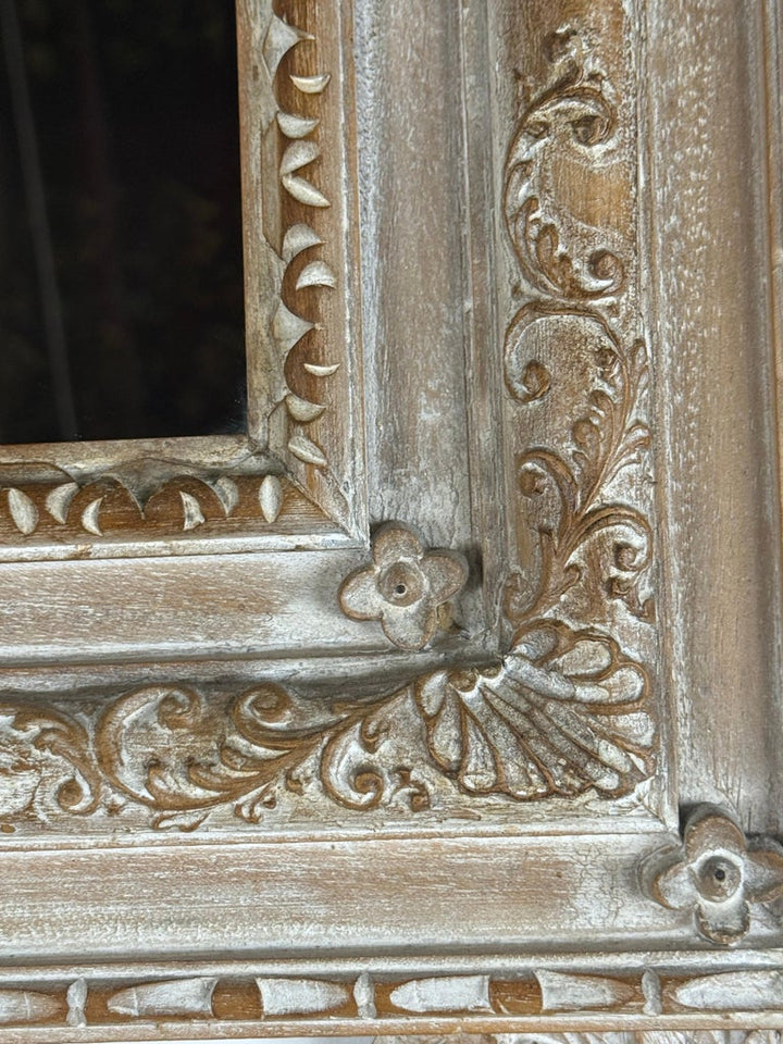 Large Carved and Painted Italian Rococo-Style Mirror