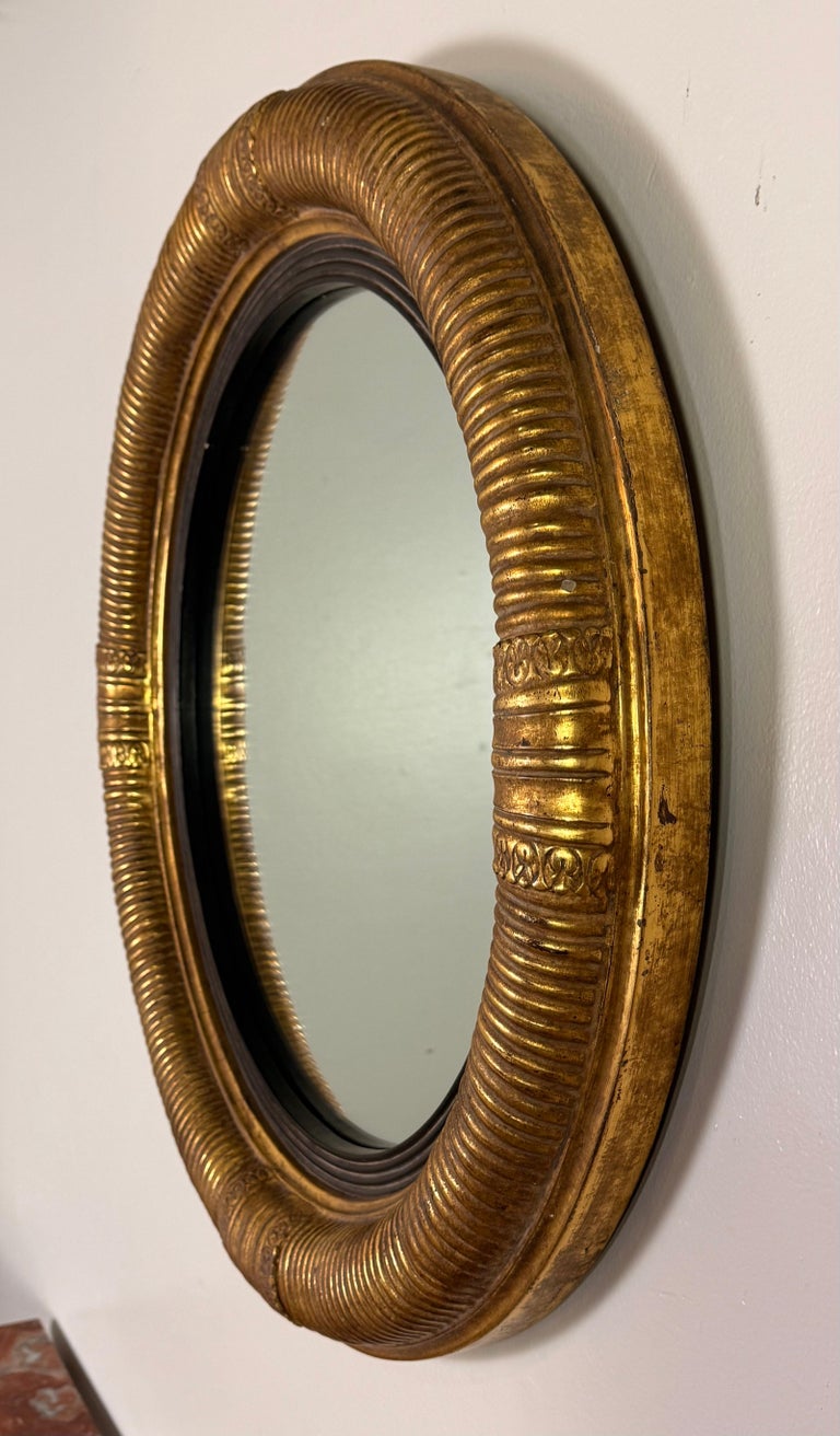 Late 19th Century Italian Giltwood Circular Mirror