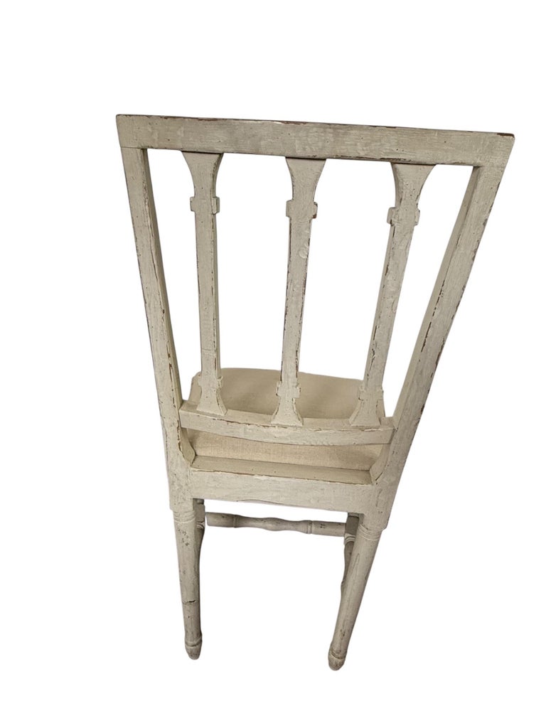 Set of Eight Swedish Gustavian Style Dining Chairs, 19th Century
