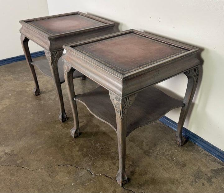 Pair of English Chippendale Style End Tables