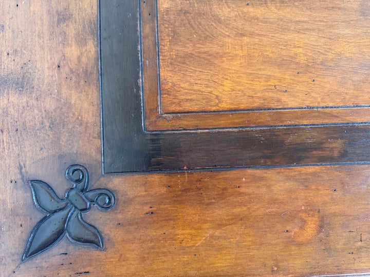 Spanish Revival Walnut Dining Table with Inlaid Top, Early 20th Century