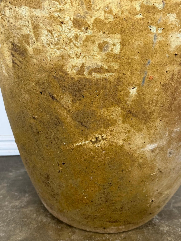 Antique Monumental Olive Jar, Terracotta with Weathered Patina