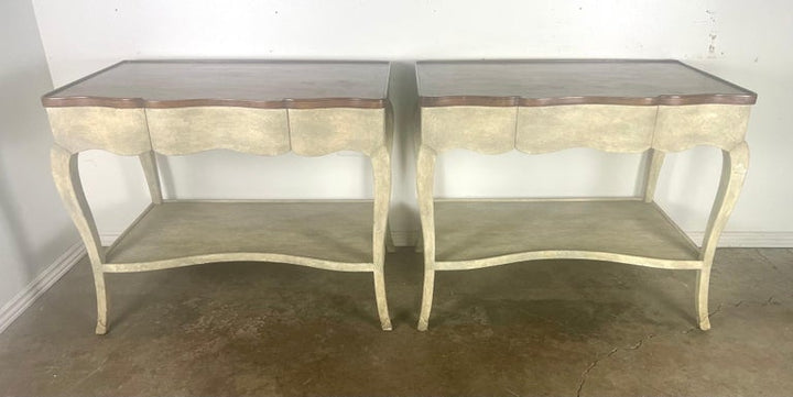 Pair of French Provincial Style Painted Tables, 20th Century